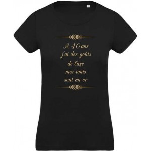 Tee Shirt D Anniversaire Pour Feter Ses 40 Ans Chrono Flock